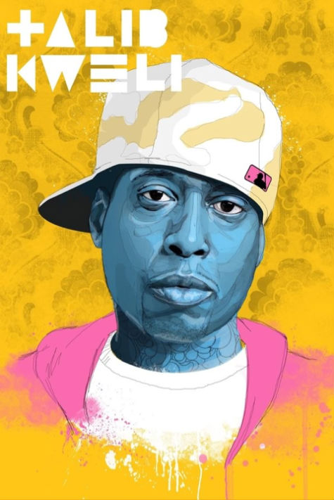 Fresh hip-hop portraits by Michael Molloy. Check out more including images of Lil Wayne, Eminem and Kid Cudi here. - Michael-Molloy-Talib-Kweli